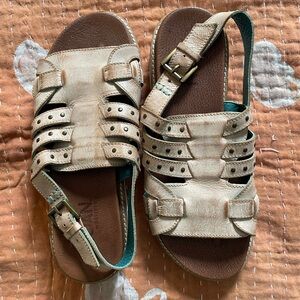 Roan Beige Strappy Sandals. NEW size 9